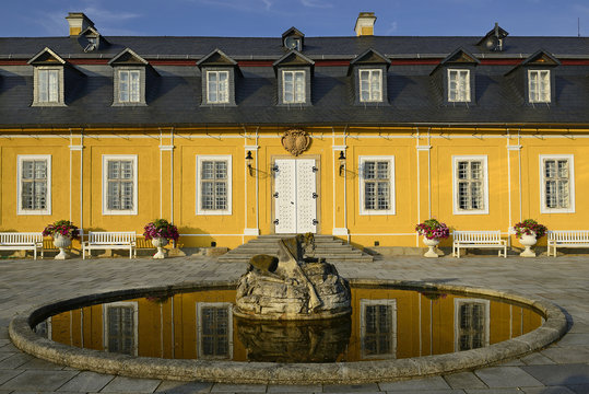 Kozel - Classicist hunting castle built in the late 18th century near Pilsen. Kozel is the most visited historic areas in western Bohemia, Stahlavy, Czech republic