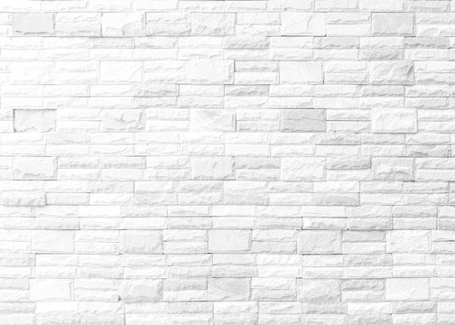 Abstract square white brick wall background.