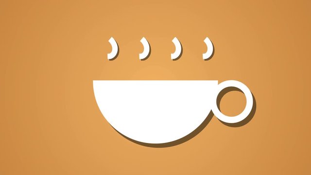 steaming hot drink coffee tea animation loop, back ground graphical resources 