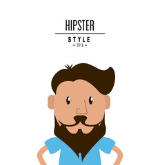 Cartoon man icon. Hipster Style design. Vector graphic