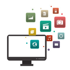Computer icon. Gadget design. Vector graphic