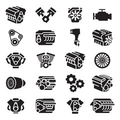 Car engines, motorcycle engines, aircraft engines, boat engines, - obrazy, fototapety, plakaty
