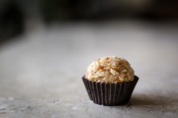Chocolate truffle with nuts