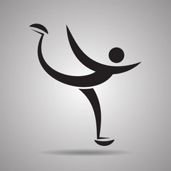 ice skating  sport icon and symbol