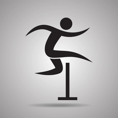 Hurdle sport icon and symbol