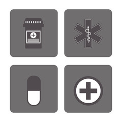 icon set. Medical and Health care design. Vector graphic