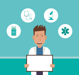 Doctor icon. Medical and Health care design. Vector graphic