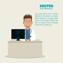 Doctor icon. Medical and Health care design. Vector graphic