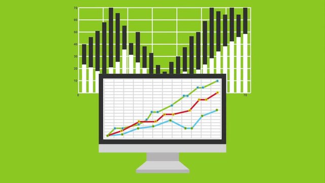 Statistics icon design, Video Animation