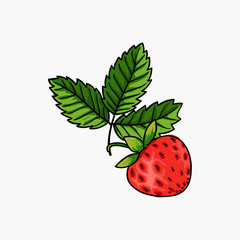 beautiful strawberries composition