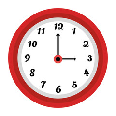 Time and clock isolated icon flat theme design, vector illustration.