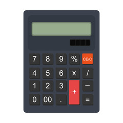 Colorful calculator icon, vector illustration flat graphic design.