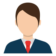 Businessman profile colorful avatar isolated flat design, vector illustration.