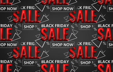 Fototapeta premium Black Friday Sale promotion display design
