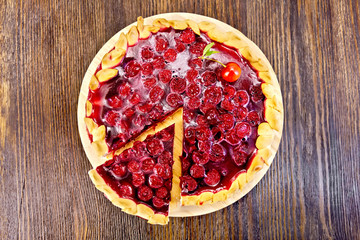 Tart cherry with jelly on board top