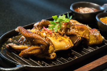 Grilled chicken breast with vegetables
