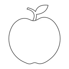 apple with leaf icon