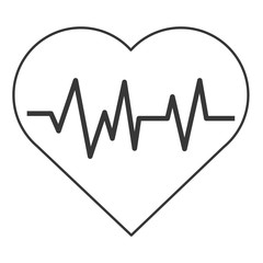 heart with cardiogram icon