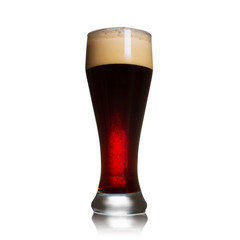 Glass of beer isolated on white background