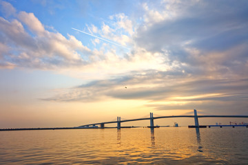 夕暮れの小名浜港