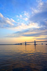 夕暮れの小名浜港