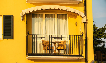 balcony with chairs