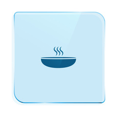 Hot proper meal plate vector icon