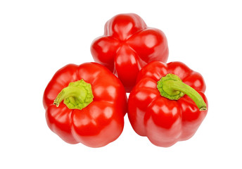 Red pepper on white