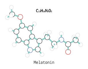 C13H16N2O2 Melatonin molecule