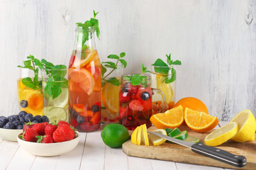 Flavored fruit infused water