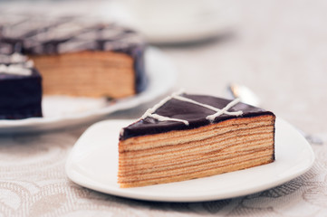 Schichttorte cake decorated the chocolate