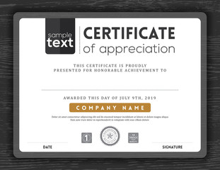 Simple certificate border frame design template