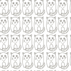 Cat seamless pattern