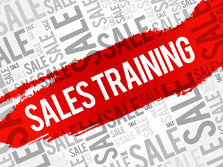 Sales Training words cloud, business concept background