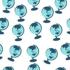 Globes seamless pattern