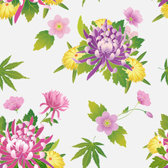 Vector seamless floral pattern.