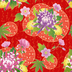Vector seamless asian traditional pattern.