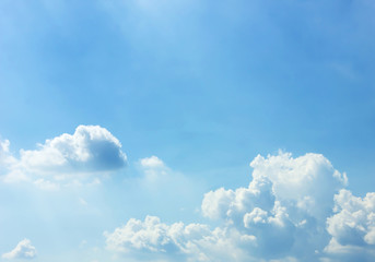 clouds in the blue sky background