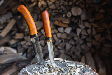 hunting knives, handmade,