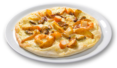 Pizza Chips und Fisch