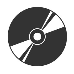 Disc icon isolated on a white background. Vector illustration.