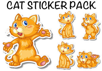Cute cat sticker pack