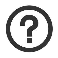 Question mark icon isolated on a white background. Vector illustration.