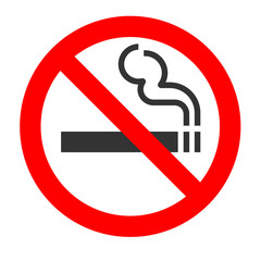 No smoking sign on white background