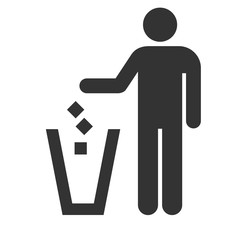 Trash icon isolated on a white background. Vector illustration.
