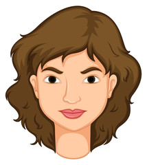 Woman with brown hair
