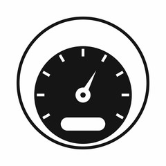 Speedometer icon in simple style isolated vector illustration. Auto spare parts symbol