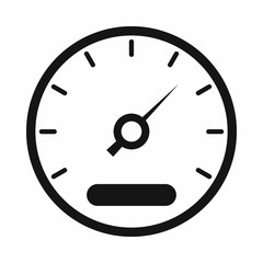 Speedometer icon in simple style isolated vector illustration. Auto spare parts symbol