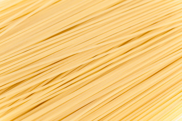 Raw spaghetti on white background.