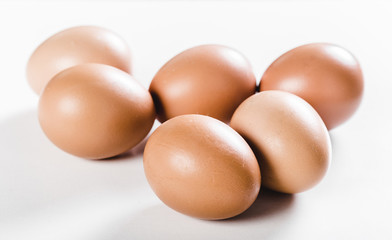 eggs isolated on white background